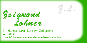 zsigmond lohner business card